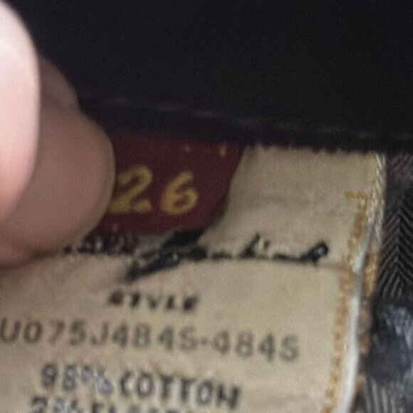 7 for all Mankind Womens Black Corduroy Pants size 26 cut # 717017 - Picture 8 of 10